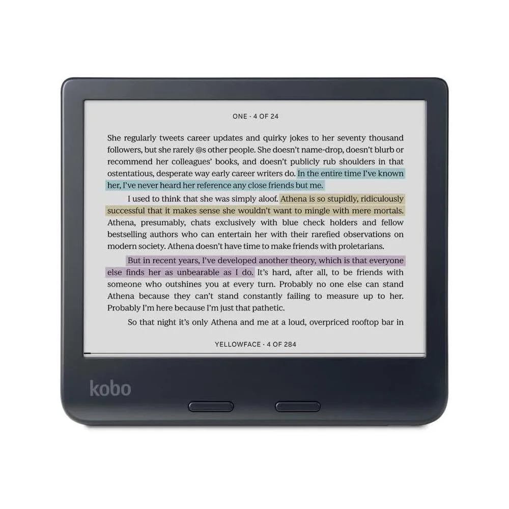 Kobo Libra Colour eReader con Pantalla Kaleido 3 E Ink a Color, Modo Oscuro, Resistente al Agua y Audiolibros