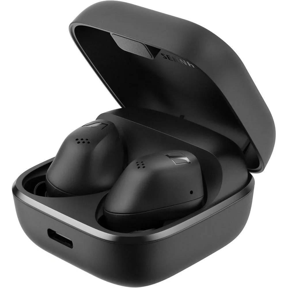 Sennheiser ACCENTUM True Wireless Earbuds - Crystal-Clear Sound with Hybrid ANC, Ergonomic Design, 28-Hour Battery Life, Touch Interface and Dual Mic Call Quality, Black