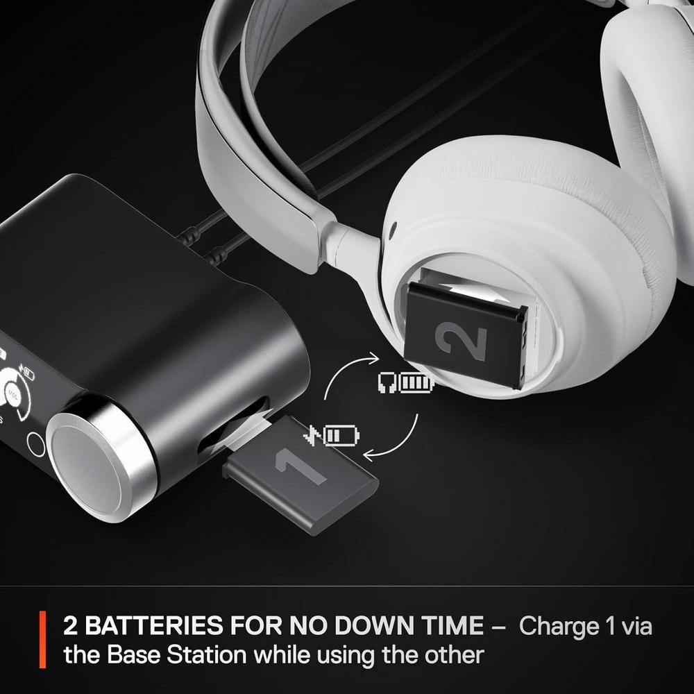 SteelSeries Arctis Nova Pro: Auriculares inalámbricos con ANC y dos baterías, micrófono ClearCast Gen 2 para múltiples plataformas