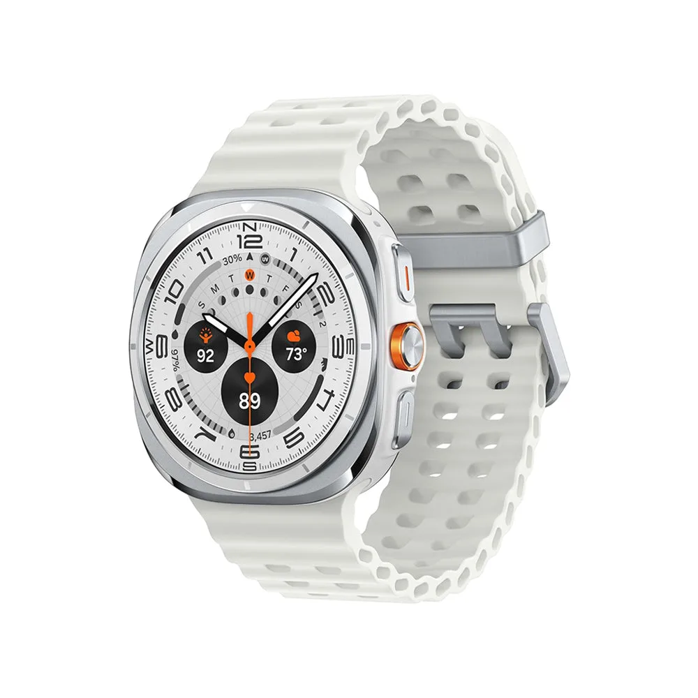 SAMSUNG Galaxy Watch Ultra 47mm LTE AI Smartwatch w/Energy Score, Wellness Tips, Heart Rate Tracking, Sleep Monitor, Fitness Tracker, GPS, 2024,Titanium White [US Version, 1Yr Manufacturer Warranty]