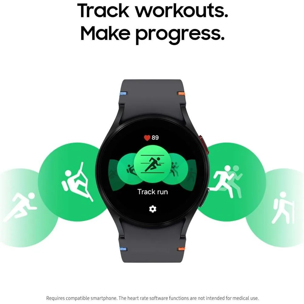 SAMSUNG Galaxy Watch FE - Reloj Inteligente Bluetooth AI de 4 cm con Seguimiento de Fitness Sensor BIA HR Personalizado Cardíaco Sueño 2024