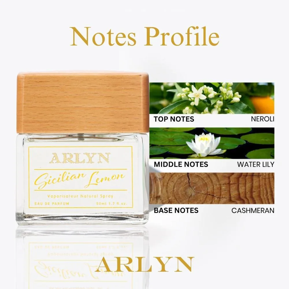 ARLYN Eau de Parfum de limón siciliano inspirado en Dolce & Gabbana Light Blue, perfume vegano y ecológico para mujer
