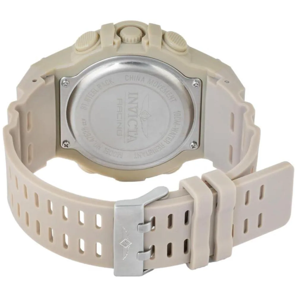 Invicta Reloj Racing para Hombre con Movimiento Digital, Resistente al Agua y Correa de Poliuretano con Hebilla