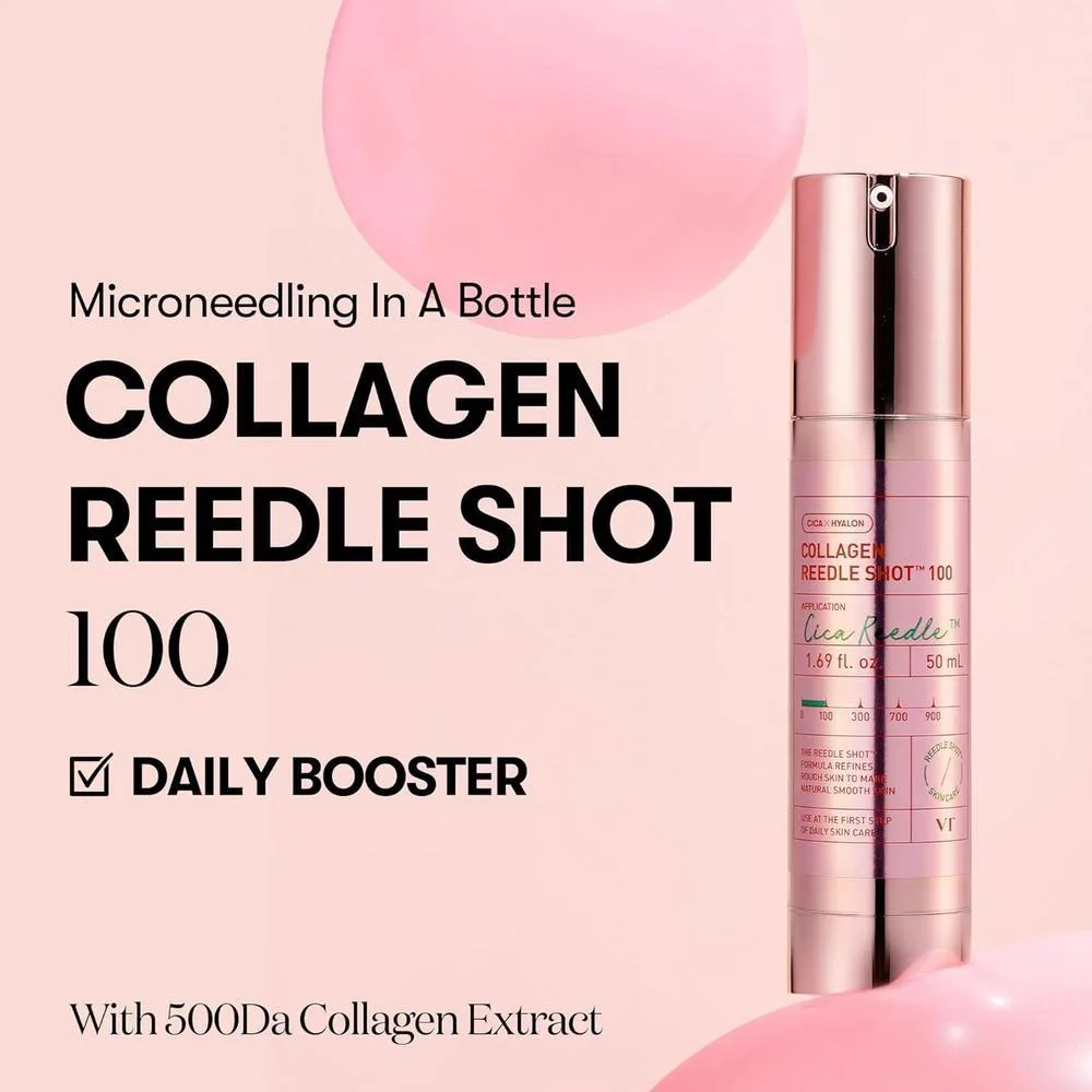 Vt Cosmetics Suero Reedle Shot 100 Con Colágeno 500Da+Microagujas 50ml
