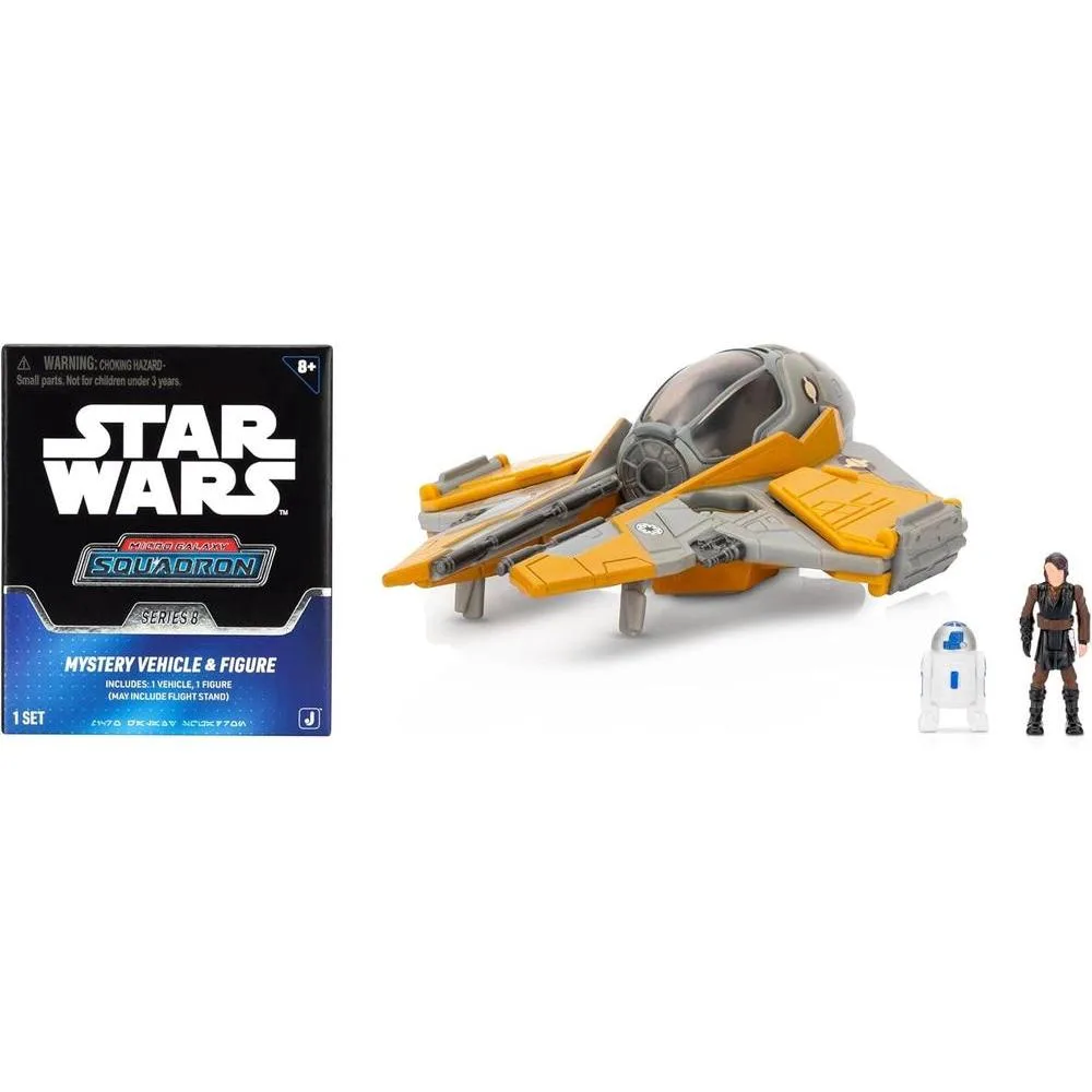 Paquete exclusivo Star Wars Micro Galaxy Squadron: Jedi Interceptor de Anakin con accesorios de figura y vehículo