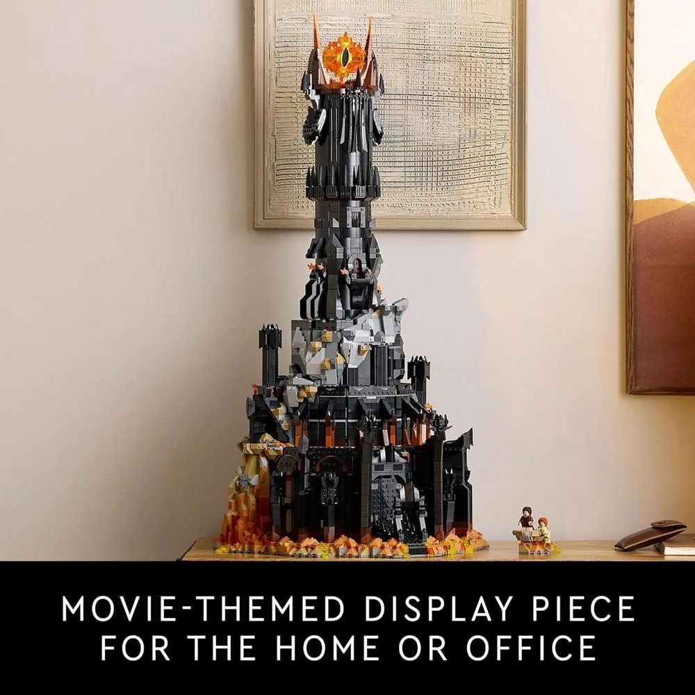 LEGO Icons El Señor de los Anillos Barad-dûr Juego de construcción para adultos con 10 minifiguras, ideal para fanáticos