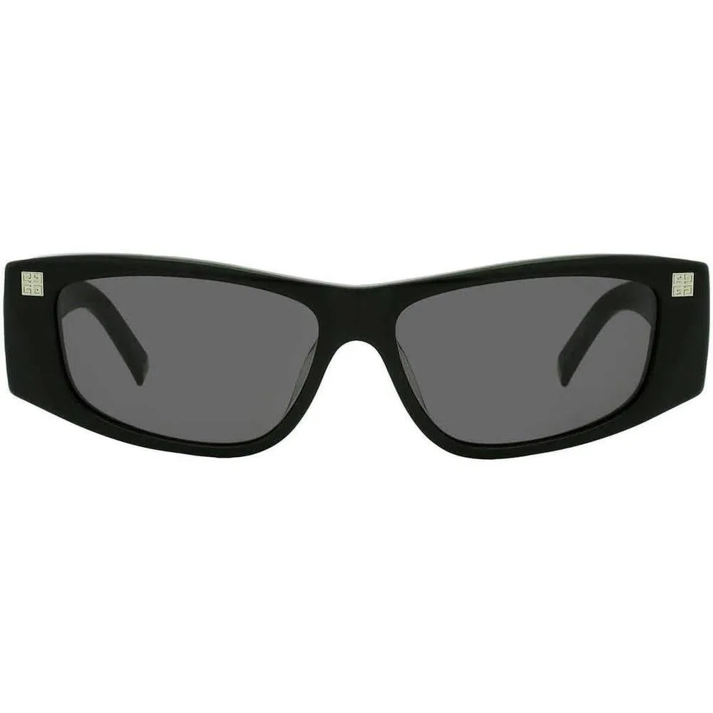 Gafas de sol rectangulares grises Givenchy para mujer modelo GV40048F 01A color negro brillante