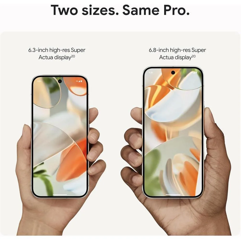 Google Pixel 9 Pro - Smartphone Android desbloqueado con Gemini, sistema de cámara trasera triple, batería de 24 horas y pantalla Super Actua de 6,3 pulgadas (15,3 cm), color avellana, 128 GB