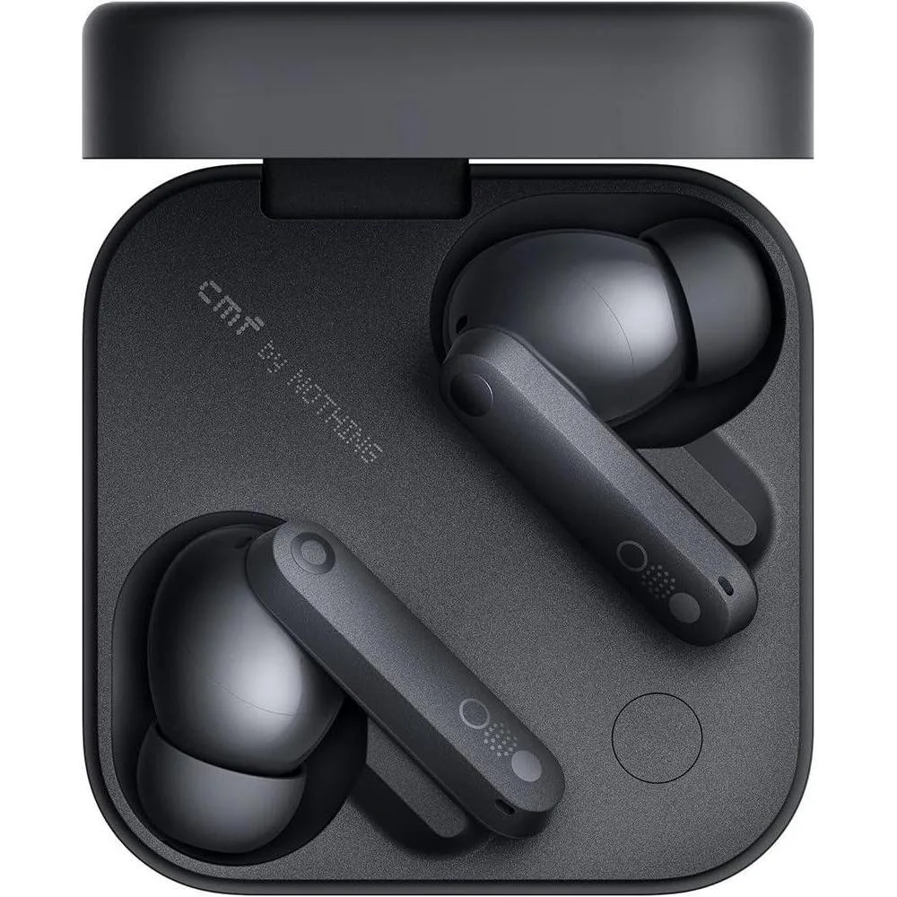 CMF Buds Pro 2 Hybrid 50db Noise Cancelling Earbuds, Hi-Res Audio with LDAC, 6 HD Mics Wireless Headphones, Smart Dial Design, Ultra Bass Technology, Bluetooth 5.4, 43H Playtime, Dark Grey