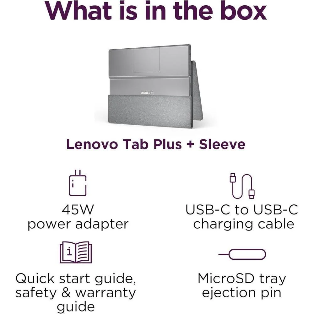 Lenovo Tab Plus - 2024 - Tablet Premium - 8 Altavoces JBL - Pantalla Táctil LCD 2K De 11.5" - 8GB De Memoria - 128GB De Almacenamiento