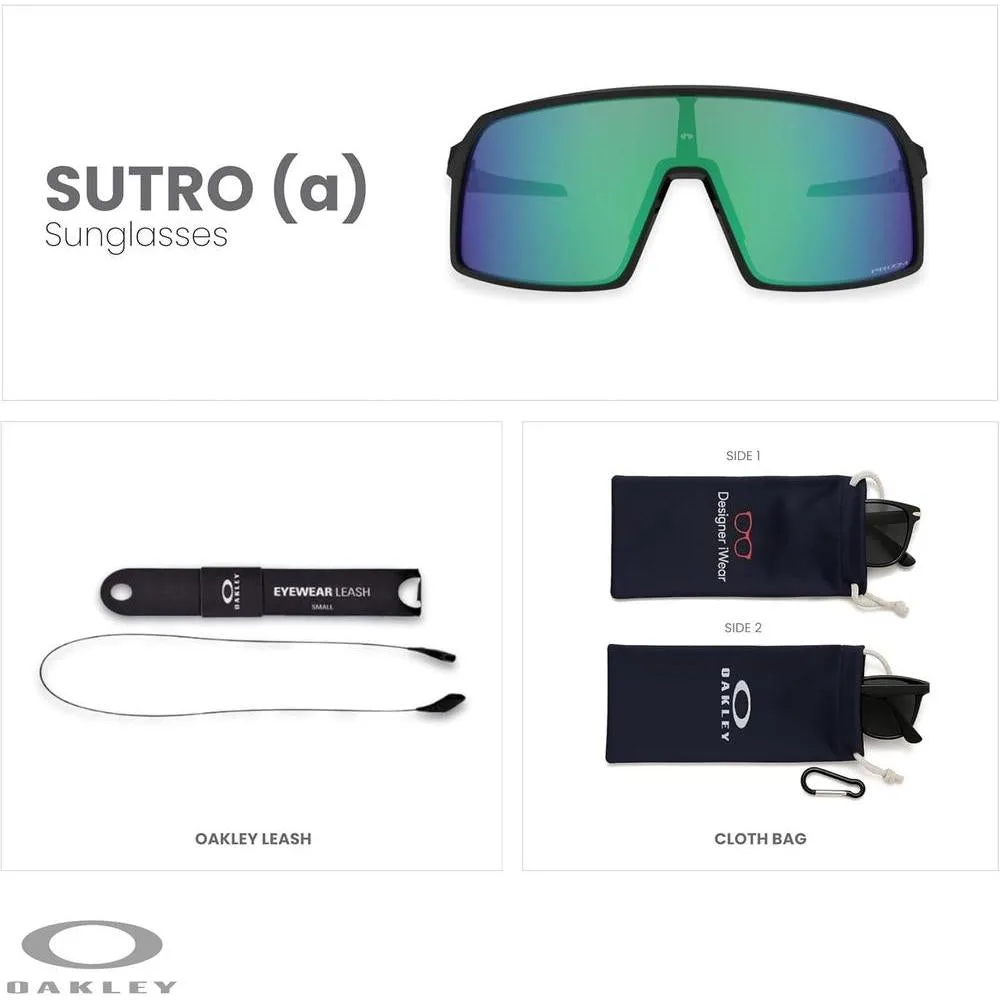 Lentes de sol Oakley Sutro (a) de protección para hombre, ajuste de puente bajo asiático, incluye accesorio