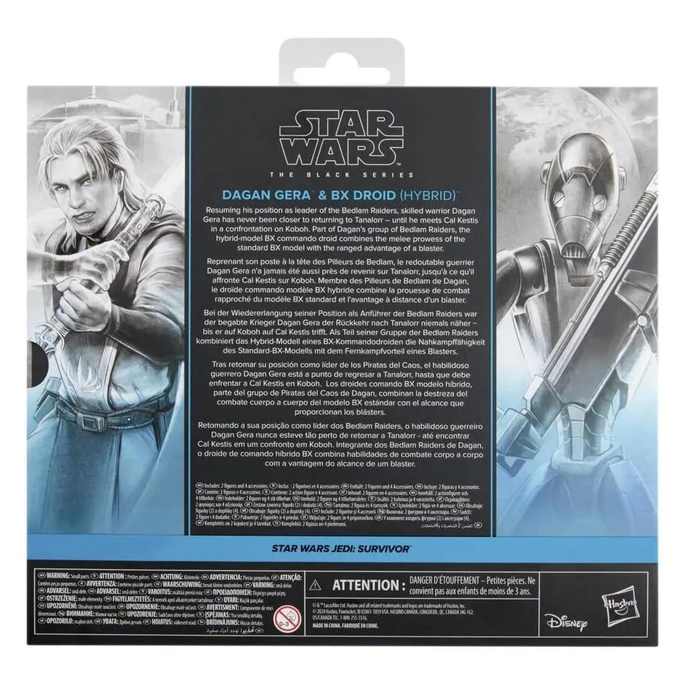 STAR WARS The Black Series Dagan Gera & BX Droid, Jedi: Survivor Gaming Greats Figura de acción coleccionable, paquete de 2