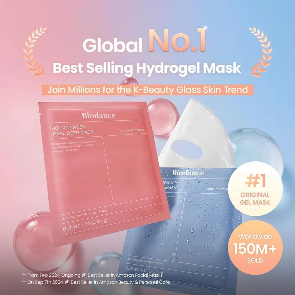Mascarillas Biodance Hidrogel Bio-Colágeno Ceramidas 8 Unidades