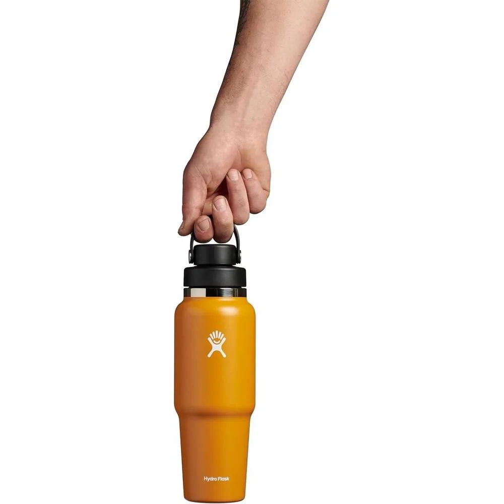 Hydro Flask Botella de Viaje con Tapa Flexible y Aislamiento de Doble Pared, Color Fossil