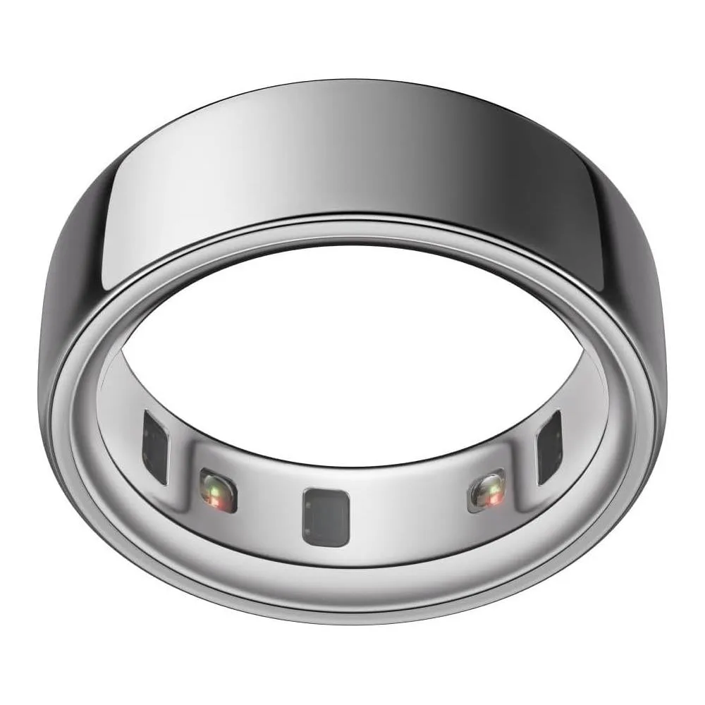 Anillo inteligente Oura 4 en plata, tamaño ajustable, rastreo de salud y actividad, batería duradera