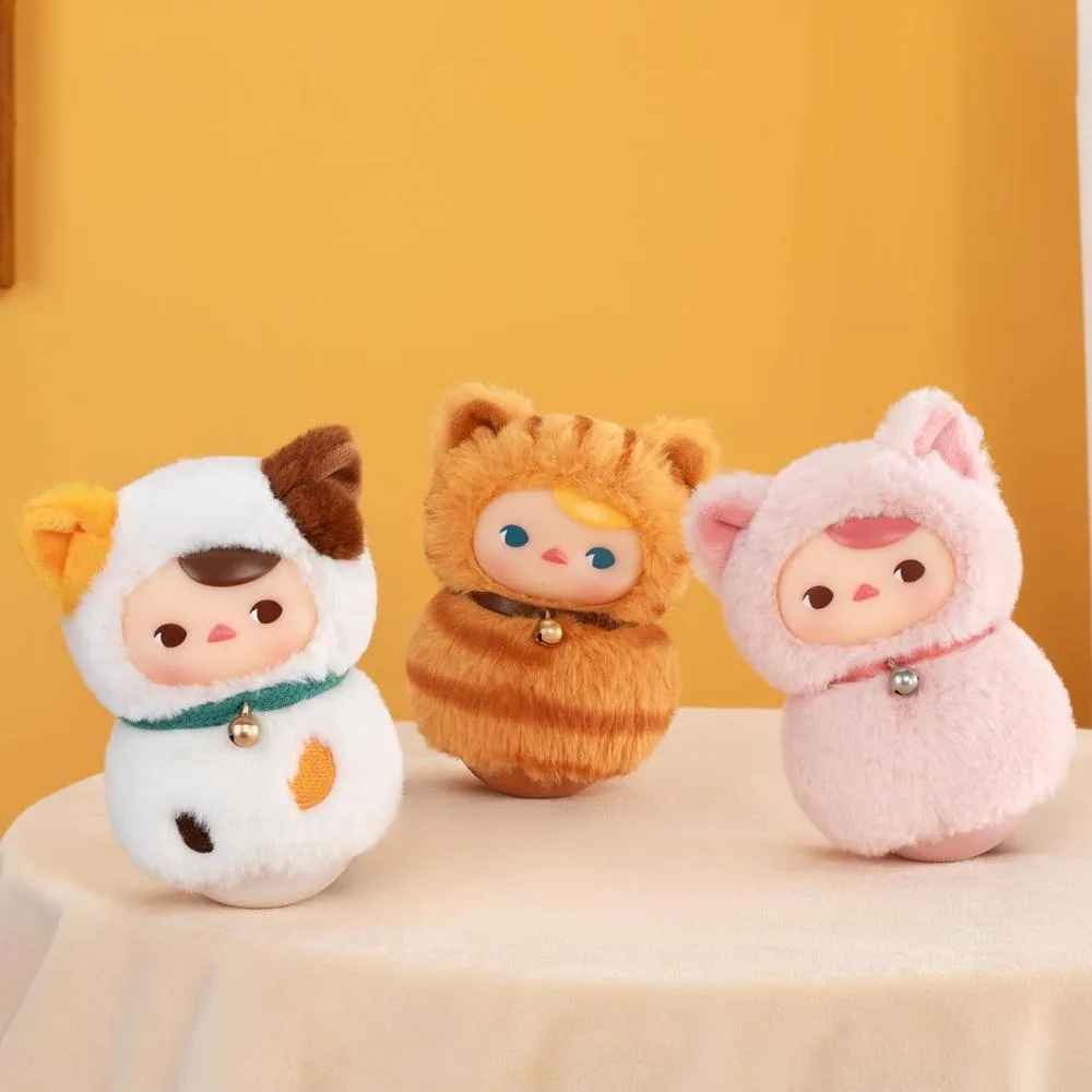 POP MART PUCKY Roly-Poly Kitty Series, figuras de vinilo en caja ciega, diseño aleatorio para coleccionistas y regalos