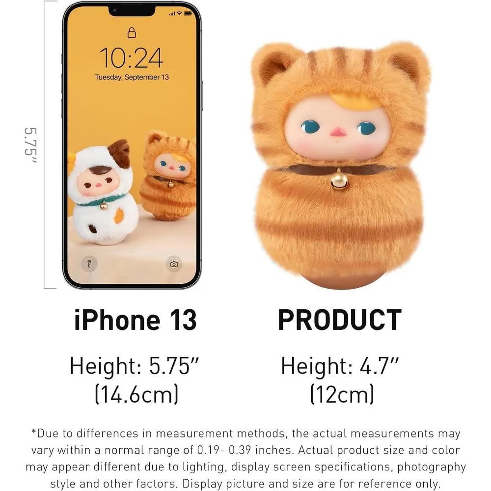POP MART PUCKY Roly-Poly Kitty Series, figuras de vinilo en caja ciega, diseño aleatorio para coleccionistas y regalos