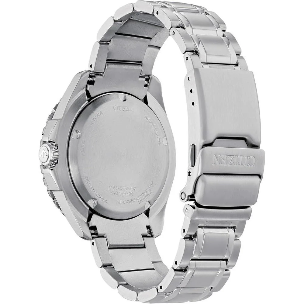 Citizen Eco-Dive Promaster Dive, reloj de pulsera de acero inoxidable plateado para hombre con esfera verde, 3 manecillas y calendario