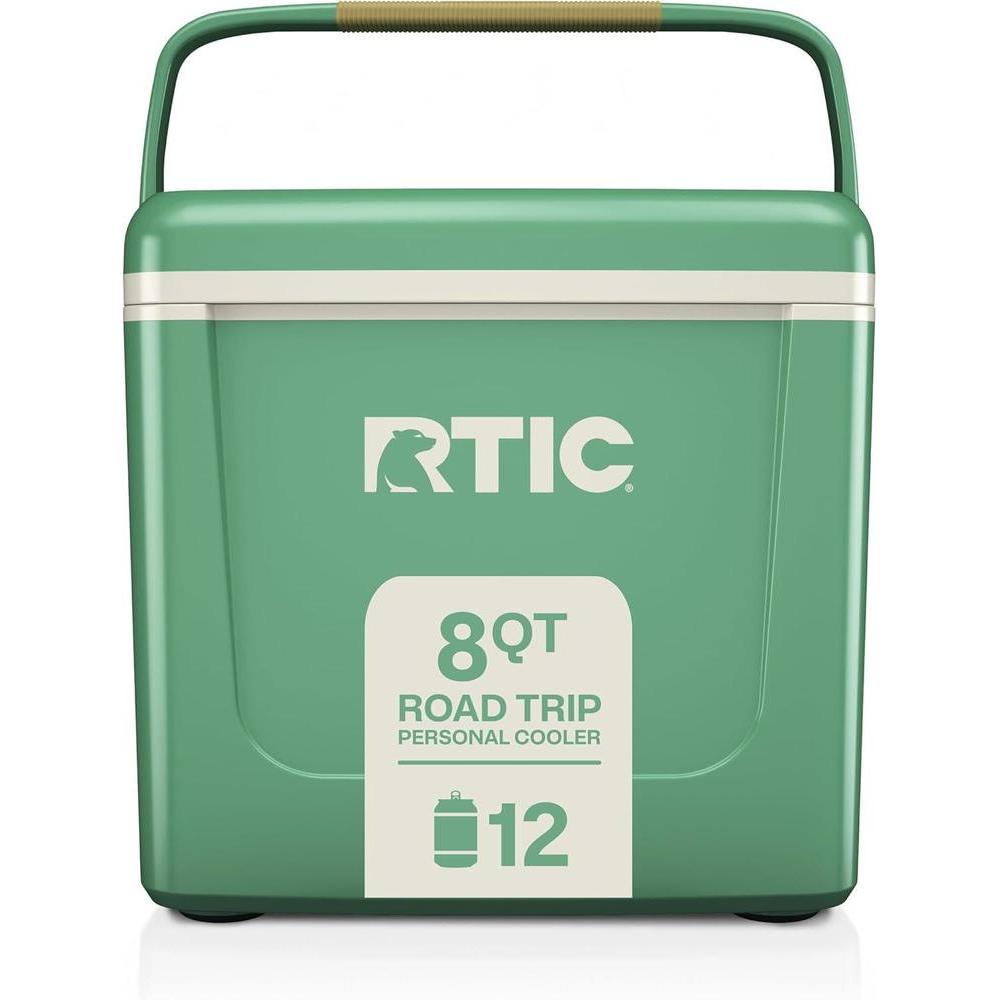 RTIC 8 QT Road Trip Personal Cooler, Small, Compact, Insulated, Portable Ice Chest Box for Food, Drink, Beverage, Beach, Camping, Picnic, Fishing, Boat, 12-Can Capacity