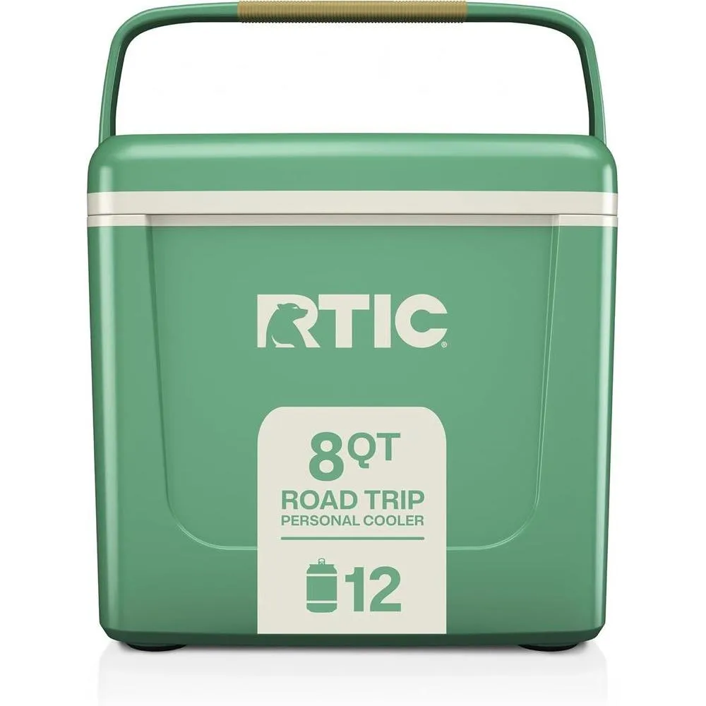 RTIC 8 QT Road Trip Personal Cooler, Small, Compact, Insulated, Portable Ice Chest Box for Food, Drink, Beverage, Beach, Camping, Picnic, Fishing, Boat, 12-Can Capacity