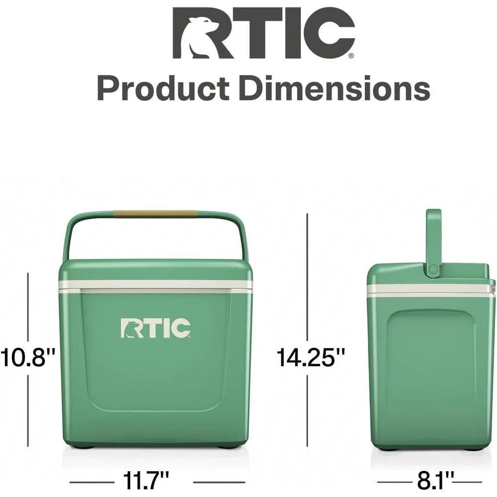 RTIC Hielera Personal Compacta Portátil para Alimentos, Bebidas, Playa, Camping, Picnic, Pesca y Barco, Capacidad de 12 Latas