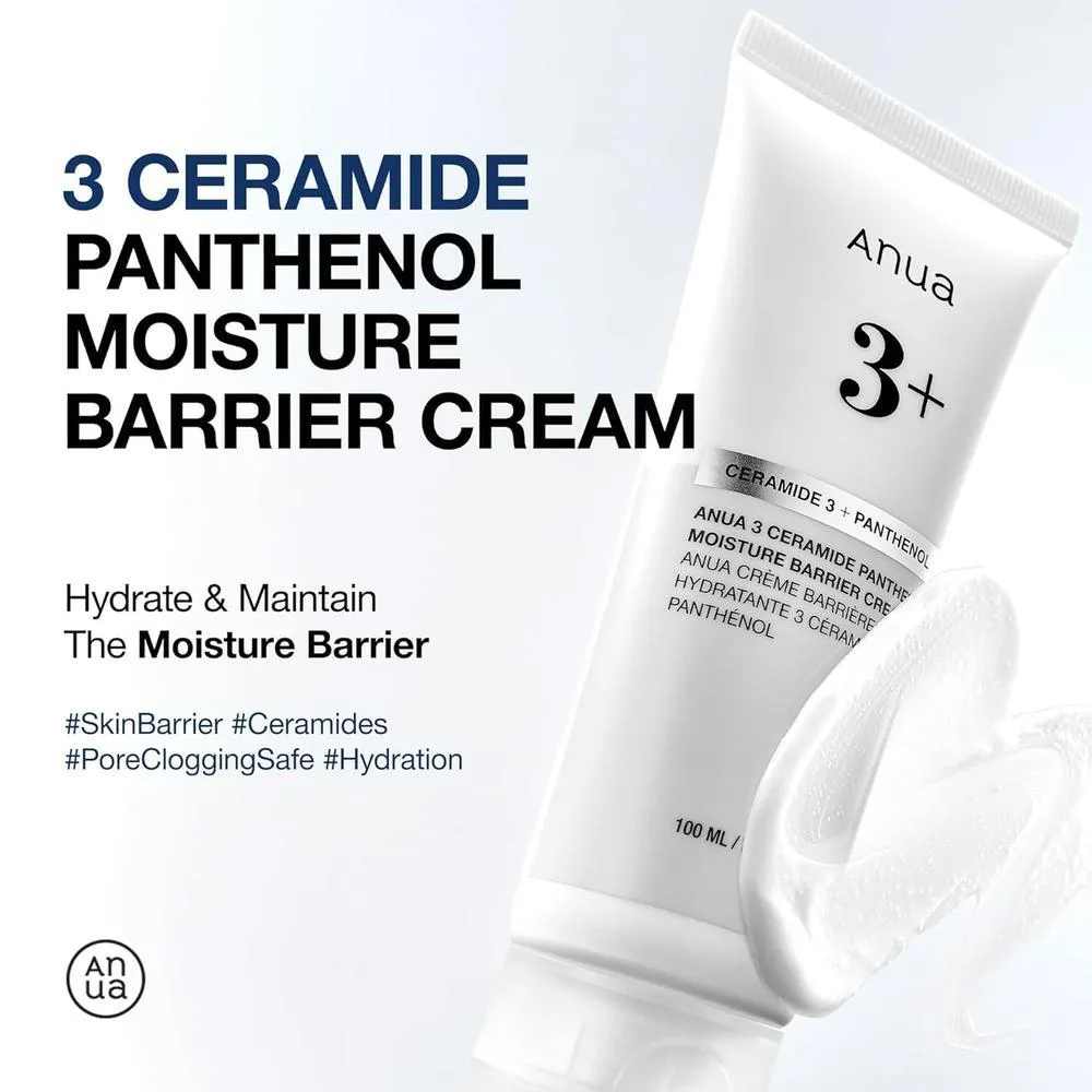 ANUA crema con ceramida y pantenol, hidratante facial para piel normal, fortalece la barrera cutánea sin obstruir poros