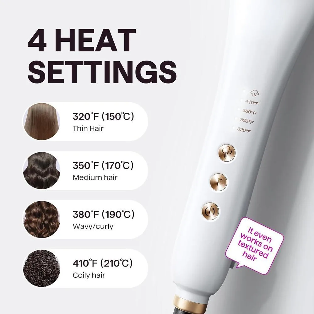 Wavytalk Pro Steam Cepillo Alisador 3 en 1, Vapor Reduce Daño, Nutre y Acelera Alisado, Compatible Voltaje Universal