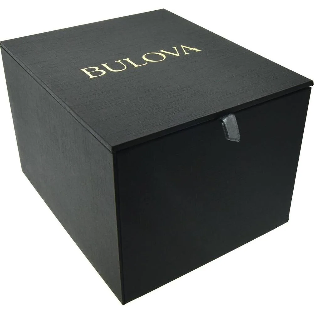 Bulova Reloj cronógrafo clásico de 6 manecillas para hombre de cuarzo, acero inoxidable, 24h, manecillas luminosas