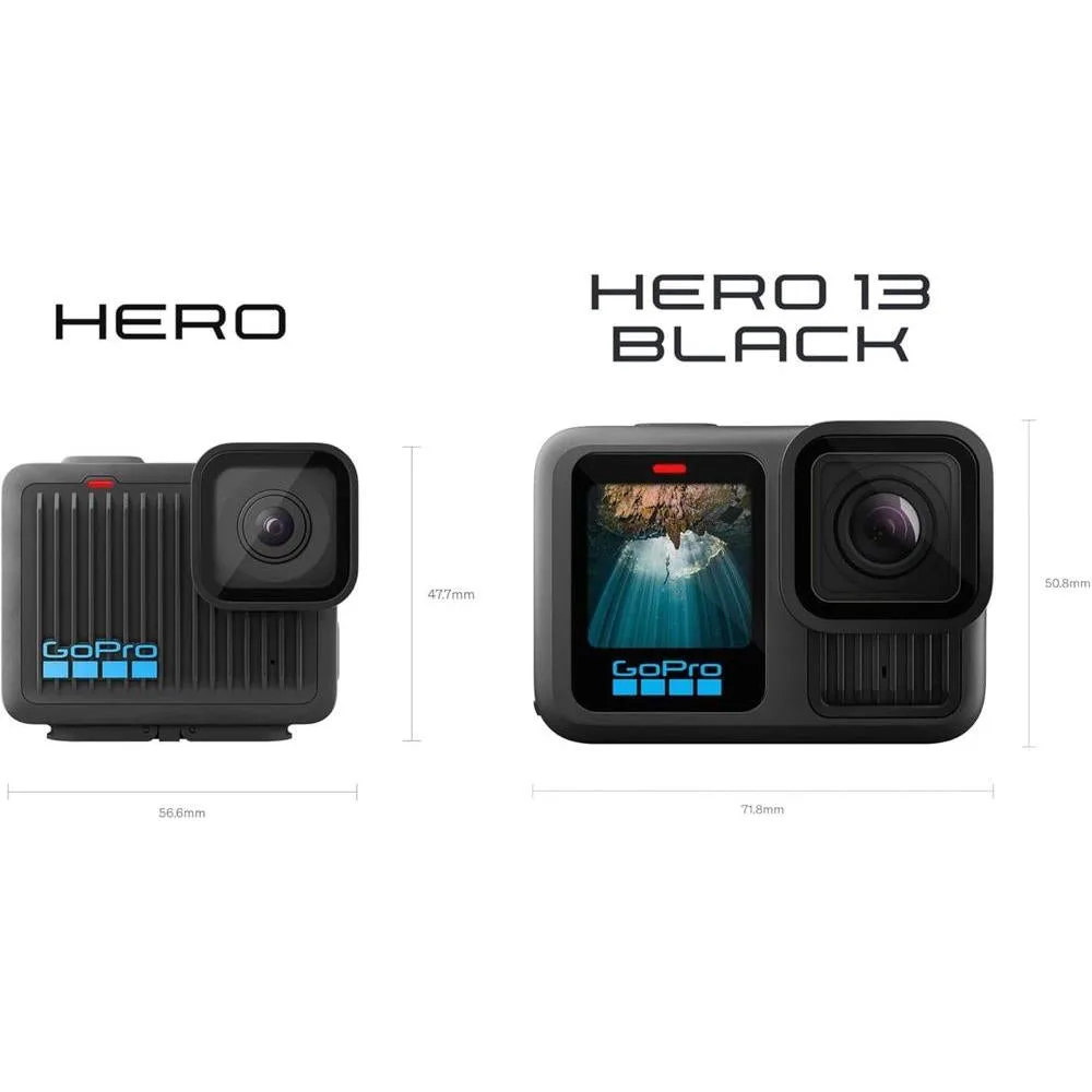 GoPro Hero - Cámara de acción impermeable, video 4K Ultra HD, foto 12 MP, pantalla táctil