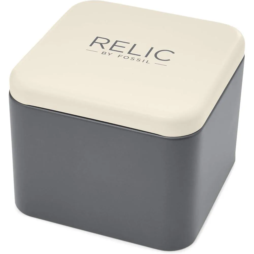 RELIC by Fossil, reloj masculino automático, esfera esqueleto azul, acero inoxidable, resistente al agua hasta 50 metros