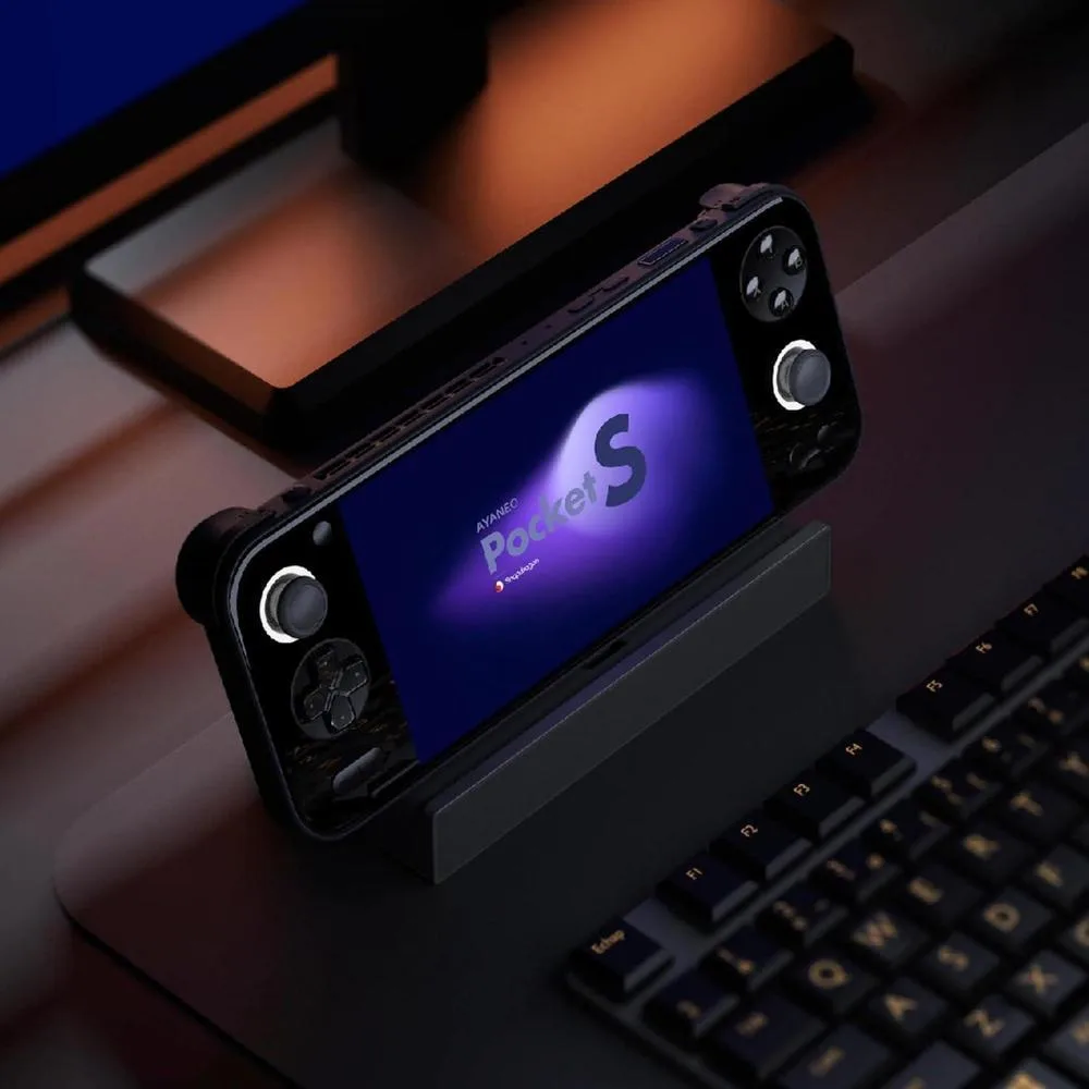 AYANEO Pocket S consola portátil de videojuegos Android con pantalla completa Snapdragon G3x Gen 2 (negro, 16 GB+512 GB)