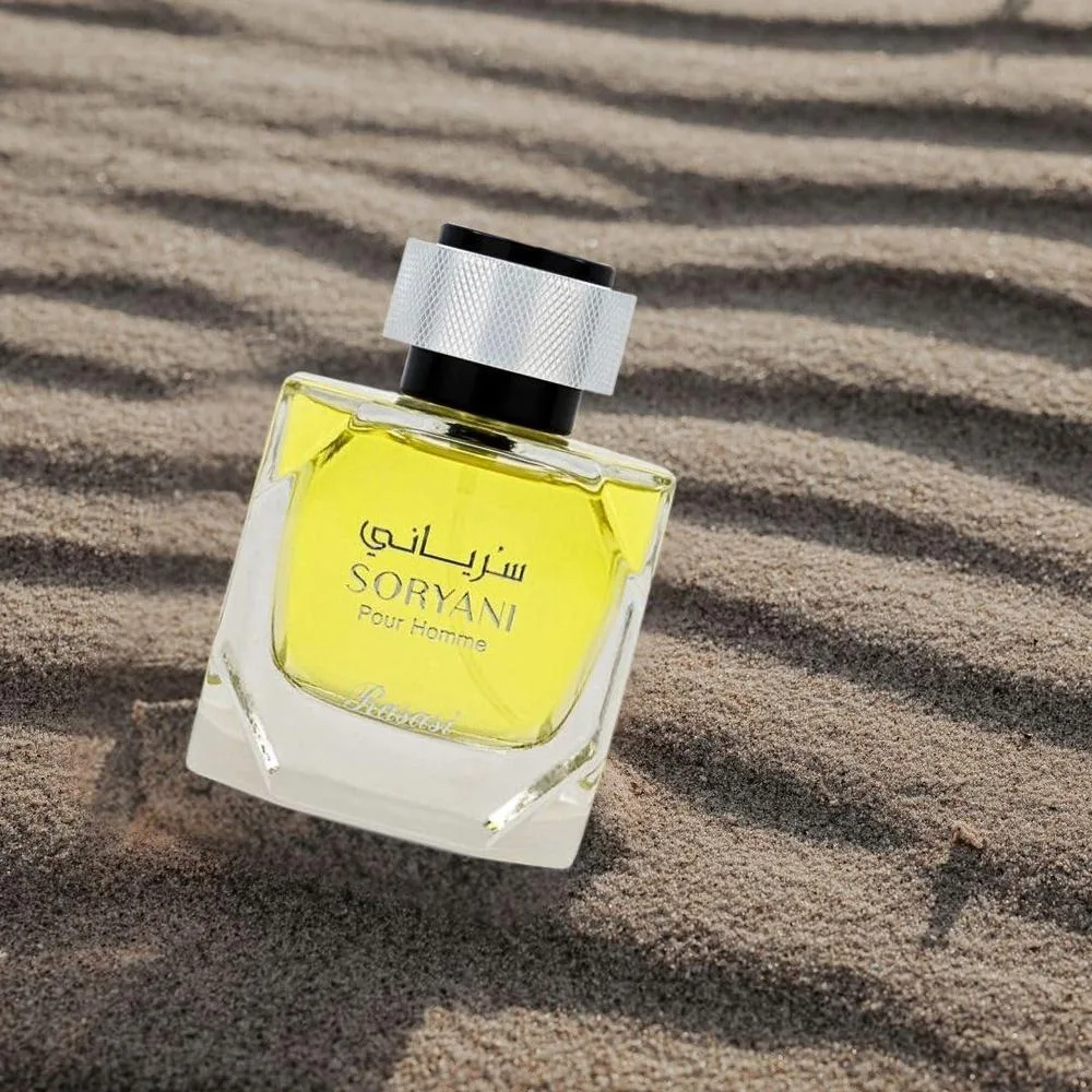 RASASI Soryani Eau De Parfum Hombre Spray – Perfume árabe con fragancia cítrica floral, larga duración aroma masculino