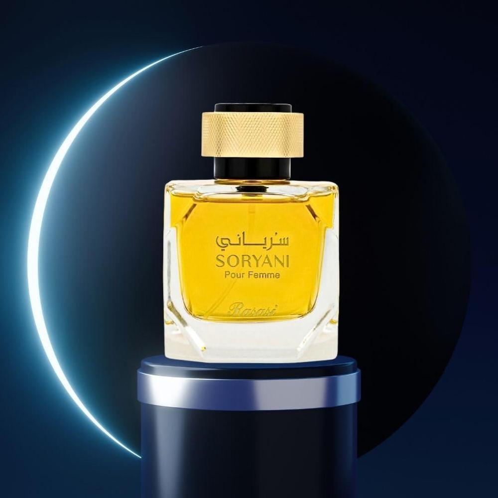 RASASI Soryani Eau De Parfum para mujer - Perfume árabe refrescante con notas cítricas, almizcladas y florales