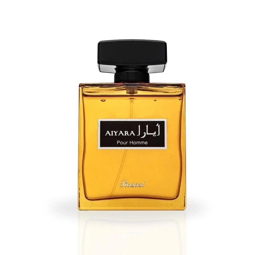 RASASI Aiyara Eau De Parfum - Perfume árabe para hombres, fragancia picante, amaderada y dulce, aroma cautivador