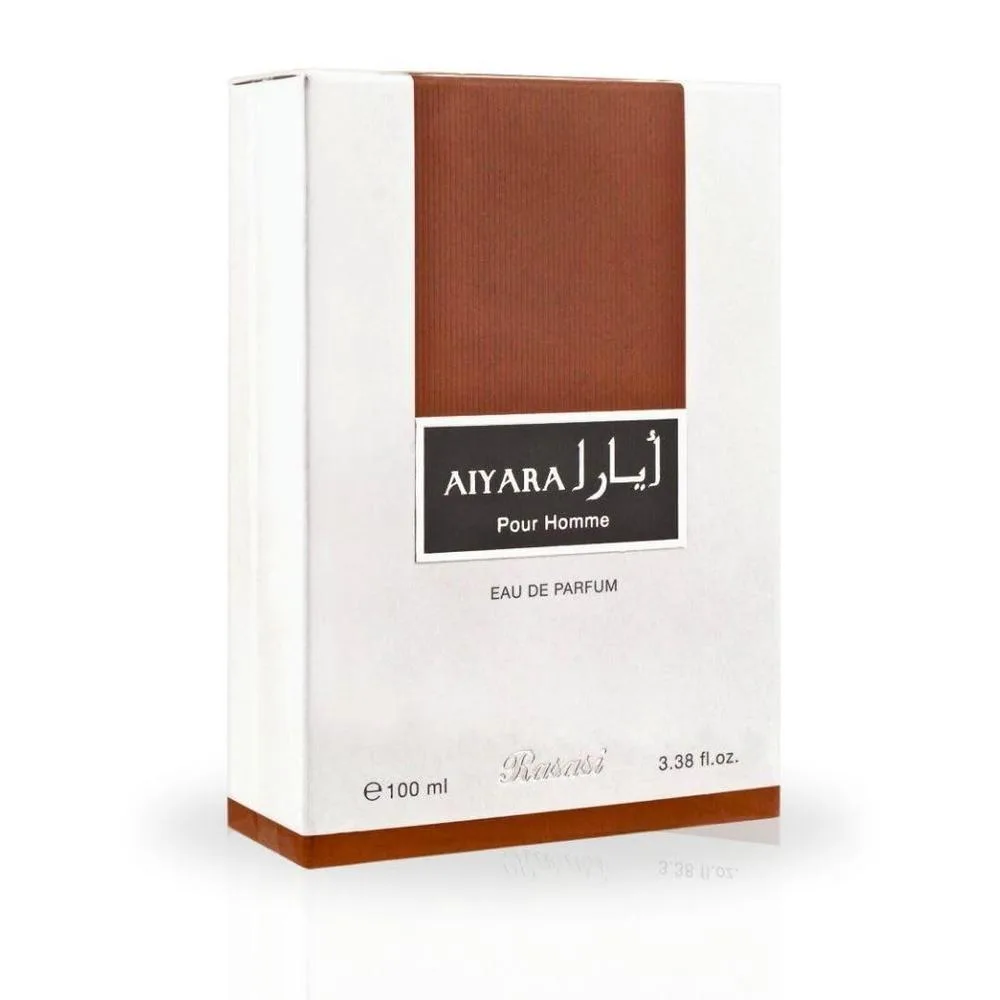RASASI Aiyara Eau De Parfum - Perfume árabe para hombres, fragancia picante, amaderada y dulce, aroma cautivador