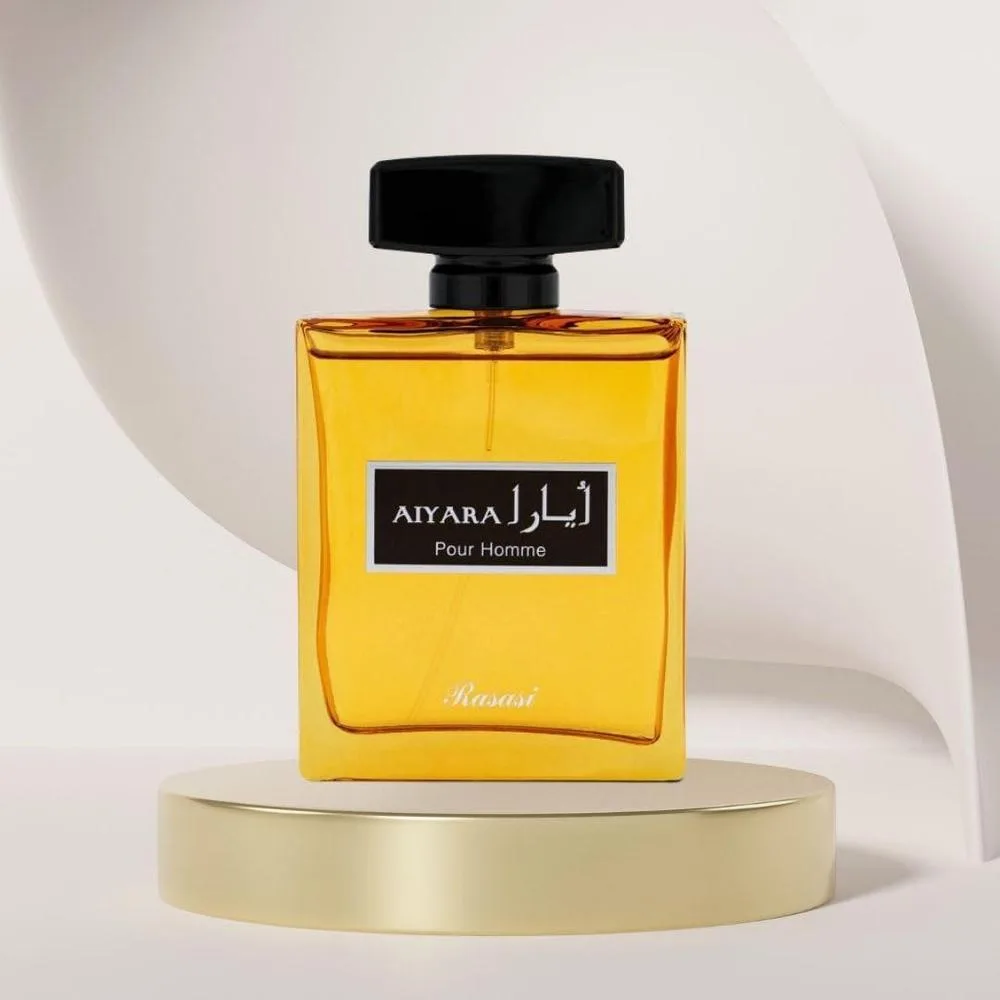 RASASI Aiyara Eau De Parfum - Perfume árabe para hombres, fragancia picante, amaderada y dulce, aroma cautivador