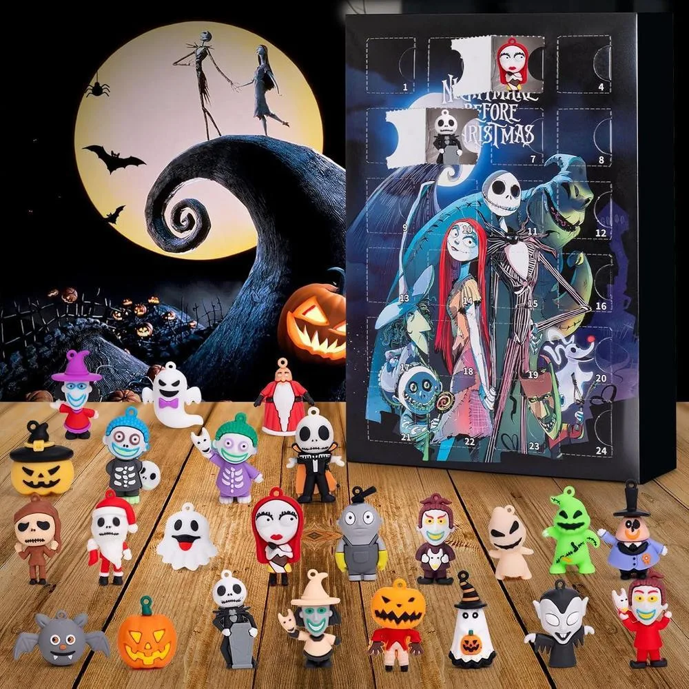 Christmas Advent Calendar 2025,Nightmare Be Christmas Advent Calendar,with 24 Collectible Ornament for Kids Adult Boys Girl,Christmas Countdown Calendar,Christmas Gifts for Grandkids Stocking Stuffer