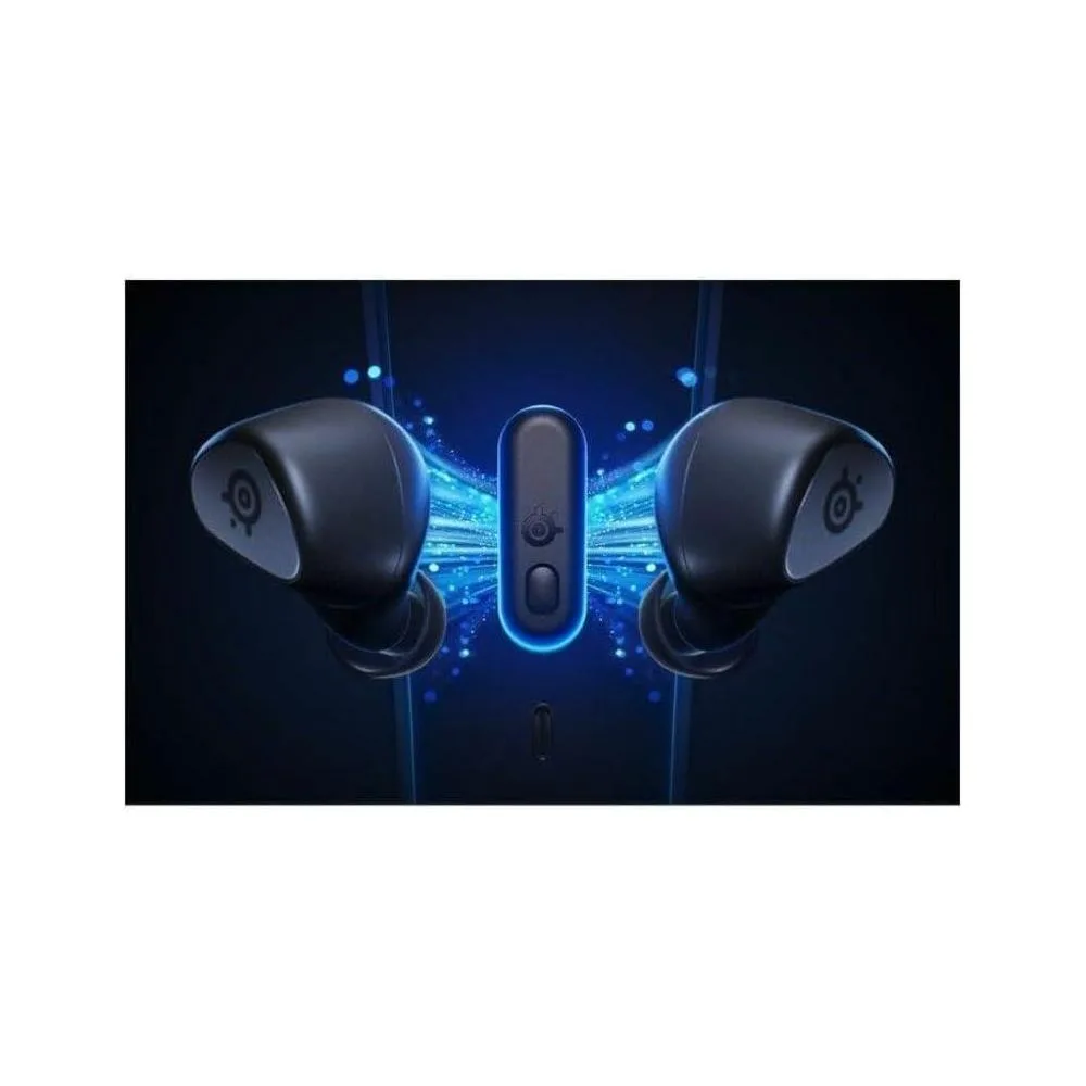 Arctis GameBuds para PlayStation, PC, Switch y móviles, con ANC, 2.4GHz y Bluetooth 5.3, resistentes al agua, batería 40H, estuche Qi
