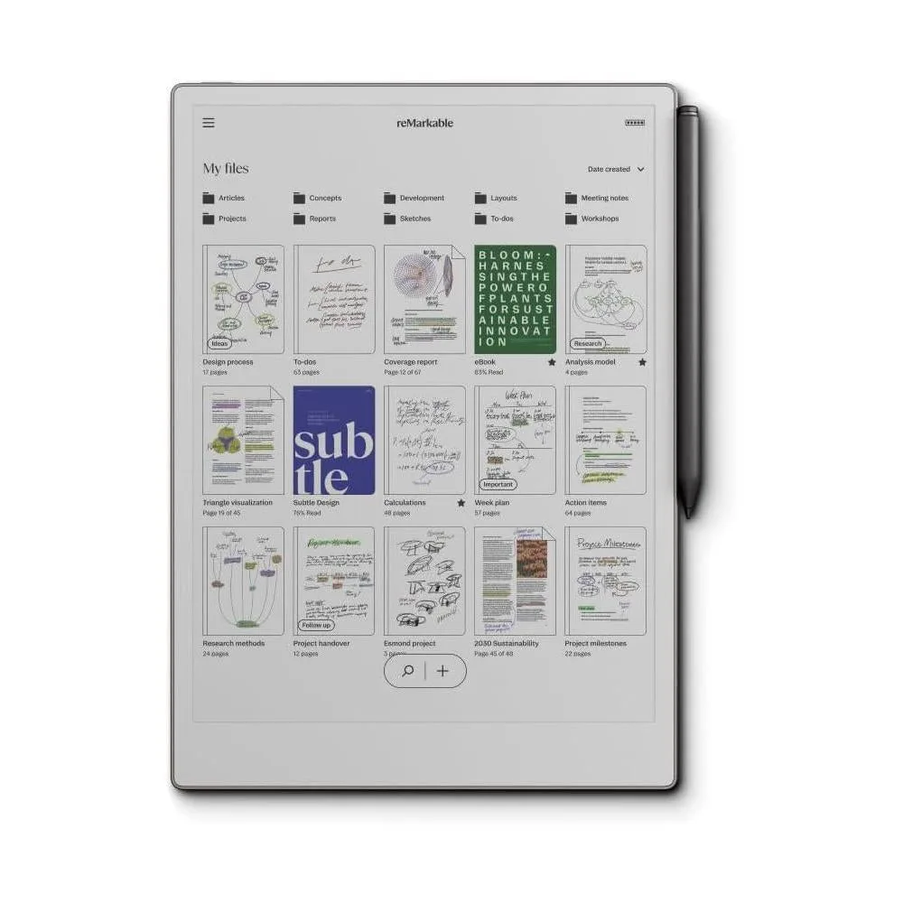 reMarkable Paper Pro Bundle – Includes 11.8” reMarkable Paper Tablet, and Marker Plus Pen with Eraser