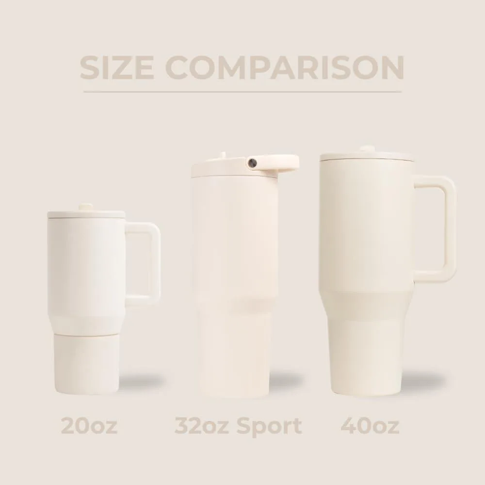 Botella HydroJug de acero inoxidable con popote, aislamiento al vacío, durable y ergonómica. Ideal para el gimnasio y actividades al aire libre
