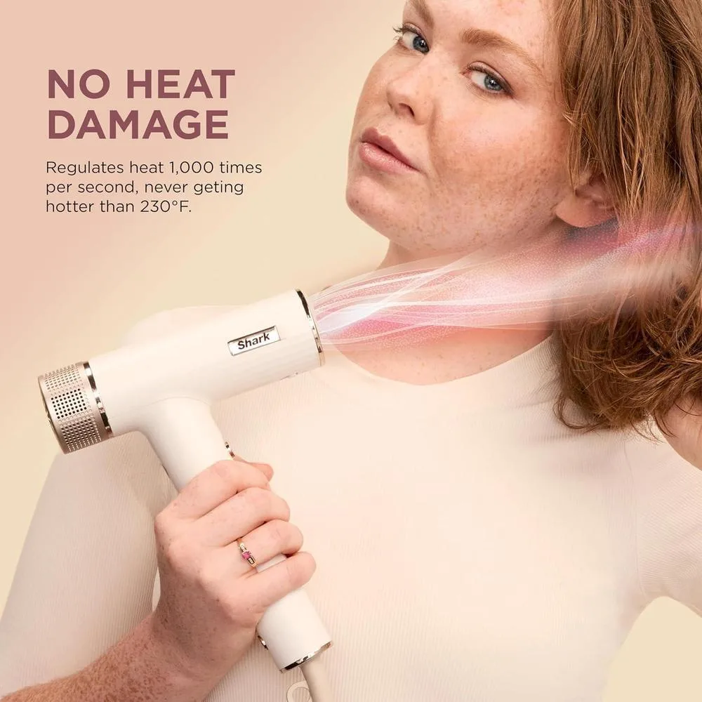 Secadora Shark SpeedStyle, alta velocidad, iónica, ligera, sin daño por calor. Ideal para cabello liso y ondulado