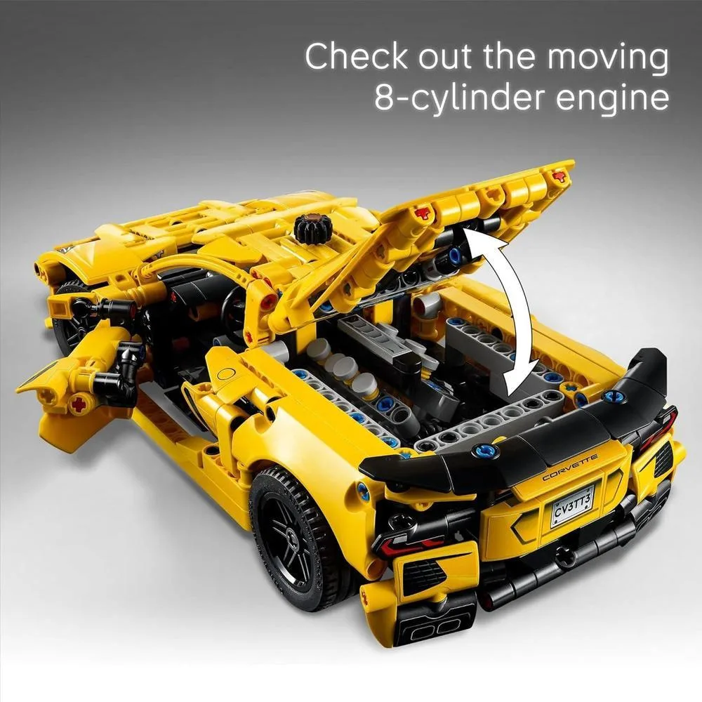 LEGO Technic Chevrolet Corvette Stingray, set de construcción para niños y niñas, modelo de automóvil de exhibición, regalo ideal