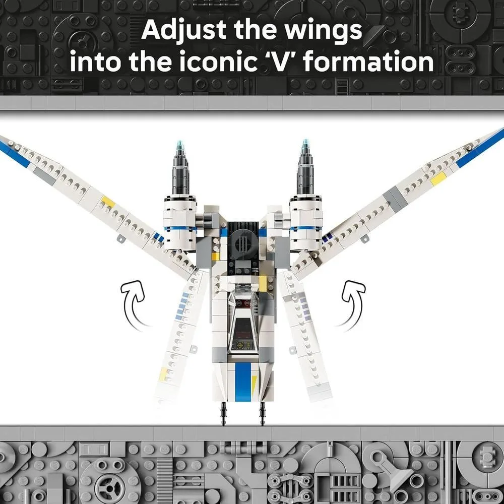 Juego LEGO Star Wars Rebel U-Wing Starfighter con Cassian Andor, Dedra Meero y K-2SO, ideal para fans de Andor