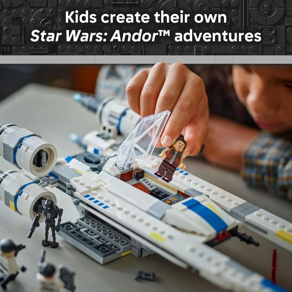 Juego LEGO Star Wars Rebel U-Wing Starfighter con Cassian Andor, Dedra Meero y K-2SO, ideal para fans de Andor