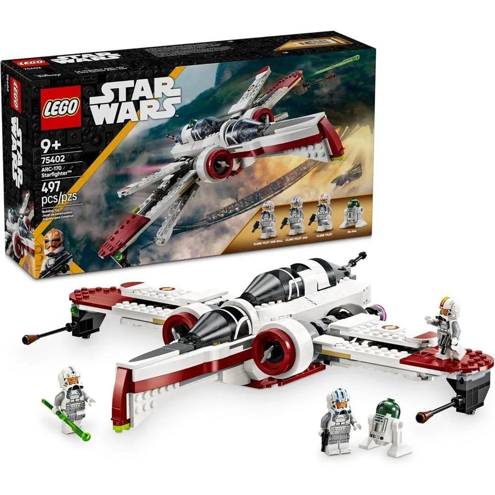 LEGO Star Wars: Revenge of The Sith ARC-170 Starfighter Spaceship Building Toy - Kids Star Wars Toy for Boys and Girls, Ages 9+ - Gift Idea for Birthdays - 75402