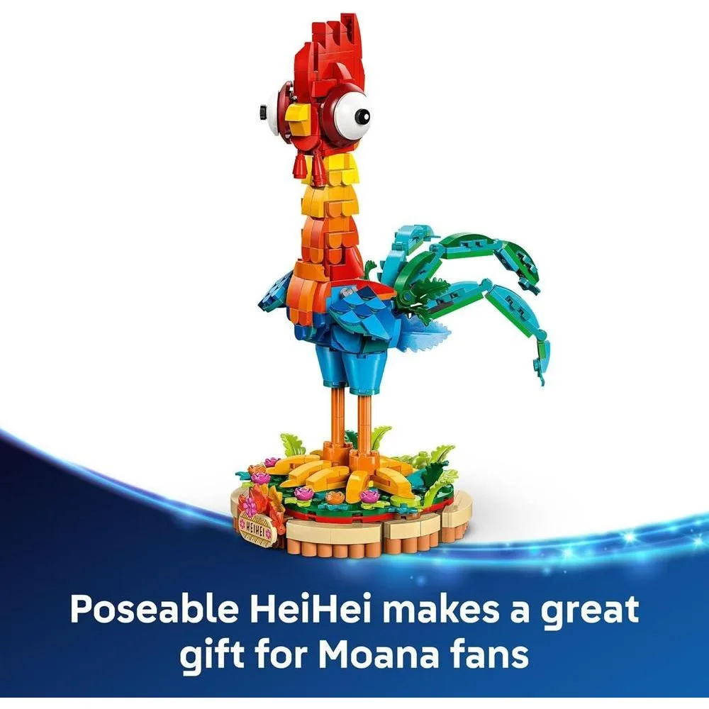 LEGO Disney Moana 2 Heihei - Juguete de construcción para niños y niñas, regalo para fanáticos de Moana y Disney, Juego Pascua - 43272