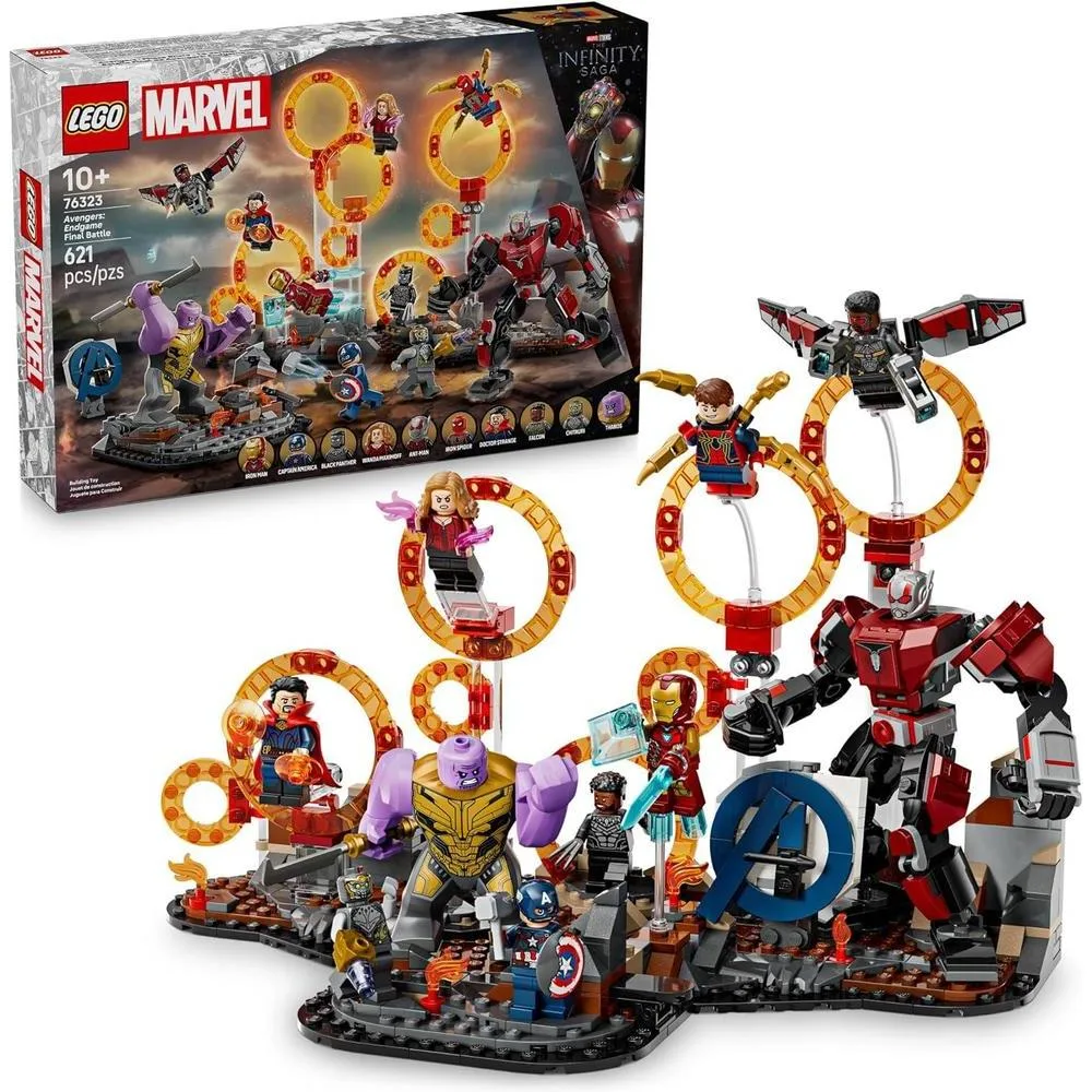 LEGO Marvel Avengers: Endgame Final Battle - Super Hero Building Set for Kids, Ages 10+ - 10 Figures Including Iron Man, Black Panther, and Iron Spider - Birthday Gift for Boys and Girls - 76323