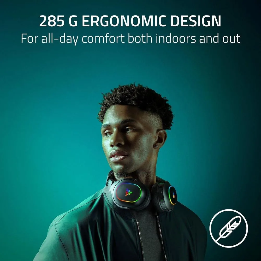 Auriculares Inalámbricos Razer Barracuda X Chroma con Bluetooth, Mic Desmontable, Iluminación RGB, Batería de 70h, para Gaming