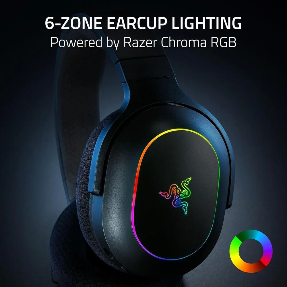 Auriculares Inalámbricos Razer Barracuda X Chroma con Bluetooth, Mic Desmontable, Iluminación RGB, Batería de 70h, para Gaming