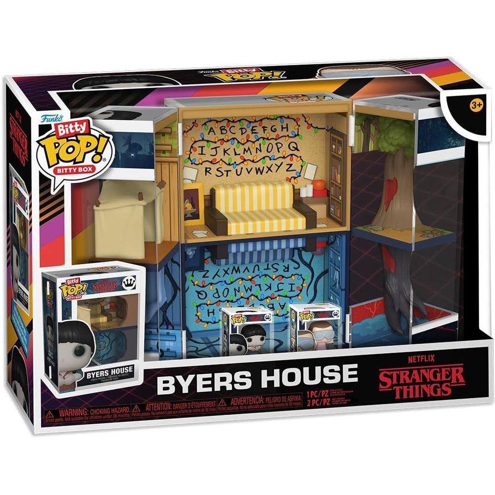 Funko Bitty Pop! Bitty Boxes: Stranger Things - Byers House Playset with 2 0.9 Inch (2.2 Cm) Tiny Mini Figures - Collectable Display Case with Interior Scene and Storage - Gift Idea
